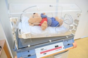 Teddy Benny in einem Inkubator